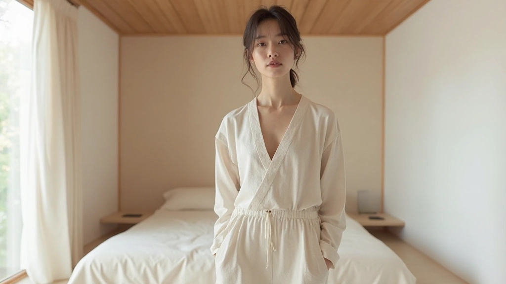 自然素材の木製パネルと白い壁で構成された和室の断面図